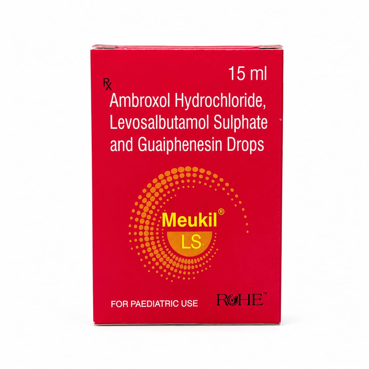 Meukil LS ambroxol levosalbutamol guaifenesin paediatric drops