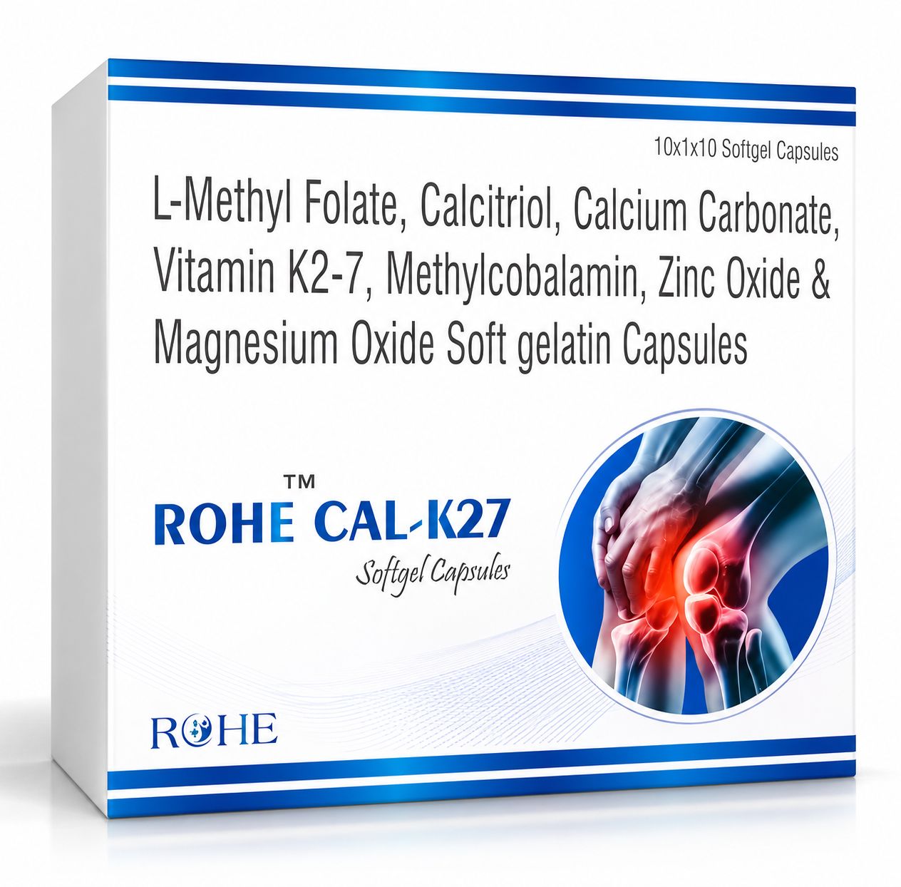 Rohe Cal-K27 calcium and Vitamin K2-7 softgel capsules